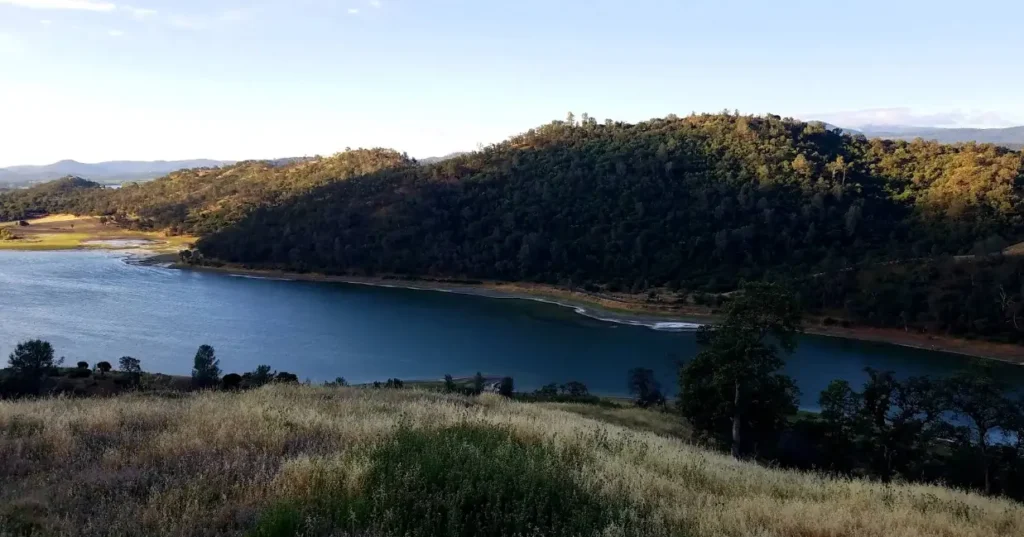 Clear Lake with hills in the background
